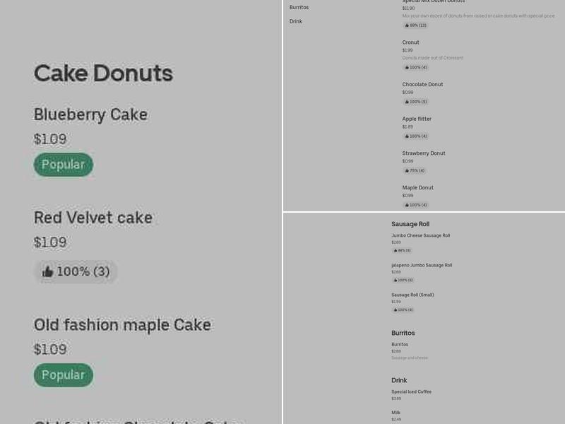 49 Donuts Menu