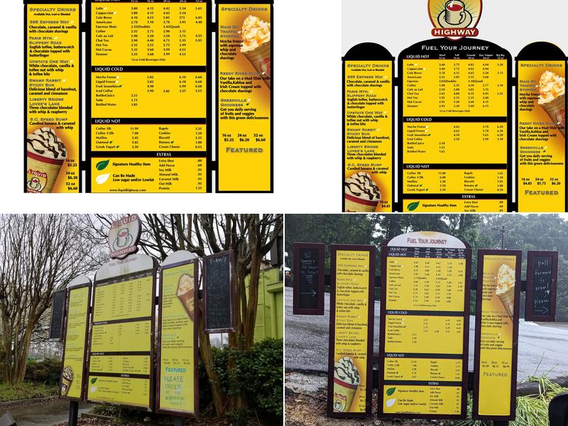 Liquid Highway Menu