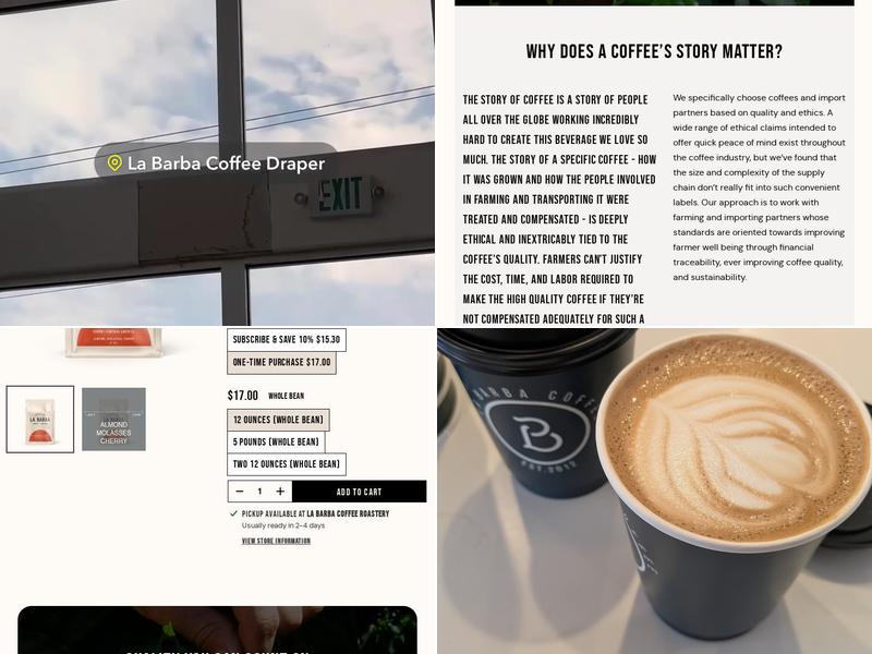 La Barba Coffee Menu