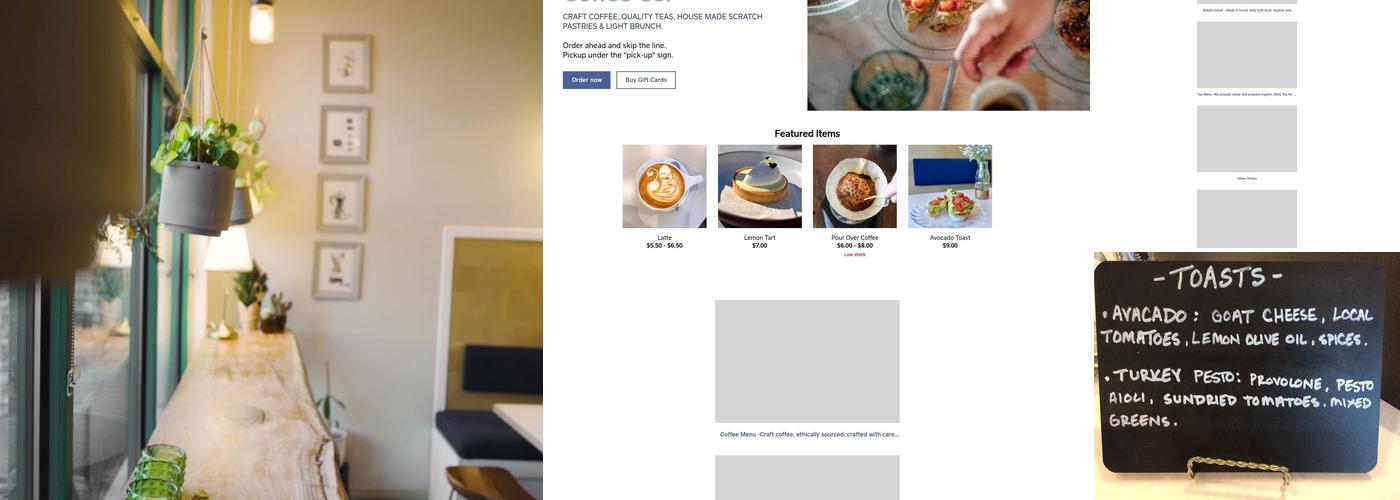 The Honeysuckle Coffee Co. Menu