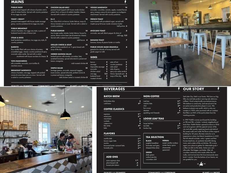 Publik Coffee Roasters Menu