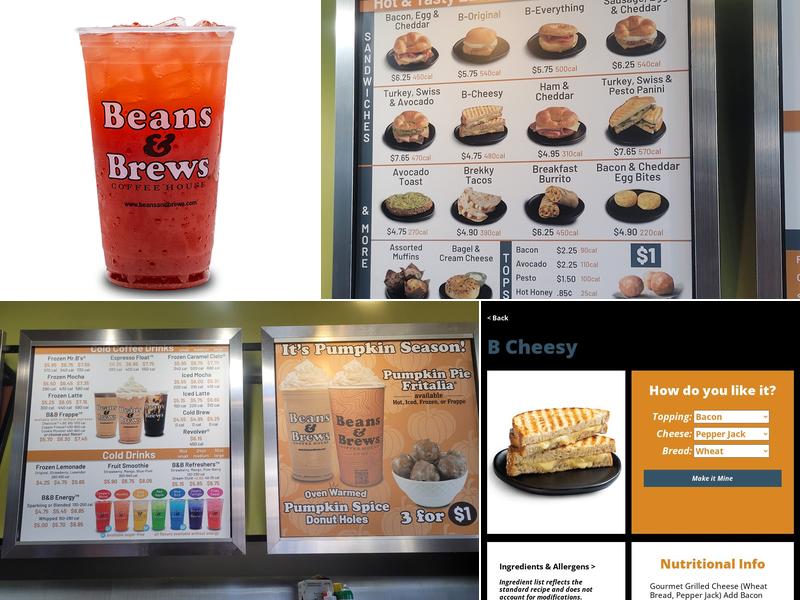 Beans & Brews Coffeehouse Menu