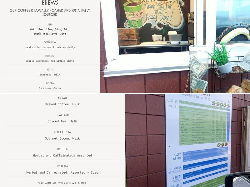 Rawbean Coffee Menu