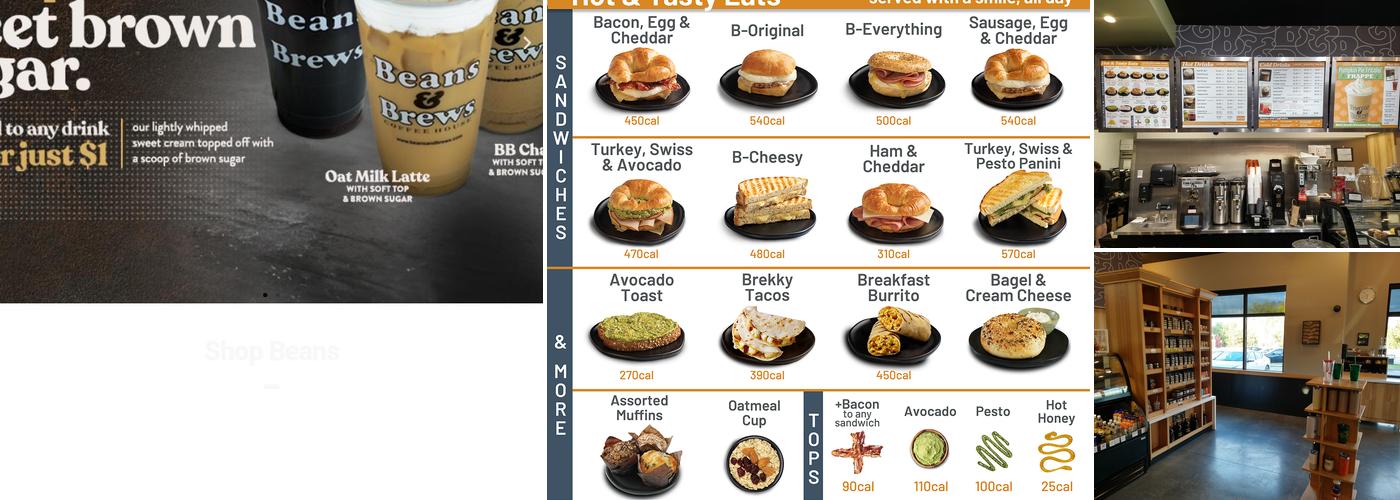 Beans & Brews Coffeehouse Menu