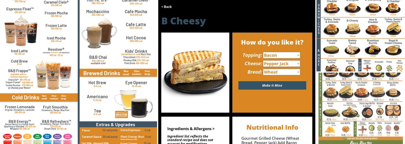 Beans & Brews Coffeehouse Menu