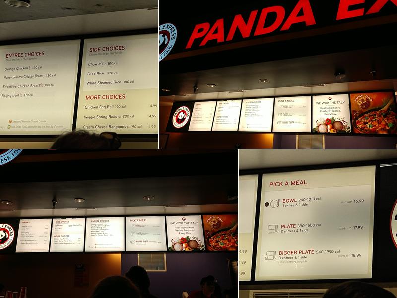 Panda Express Menu