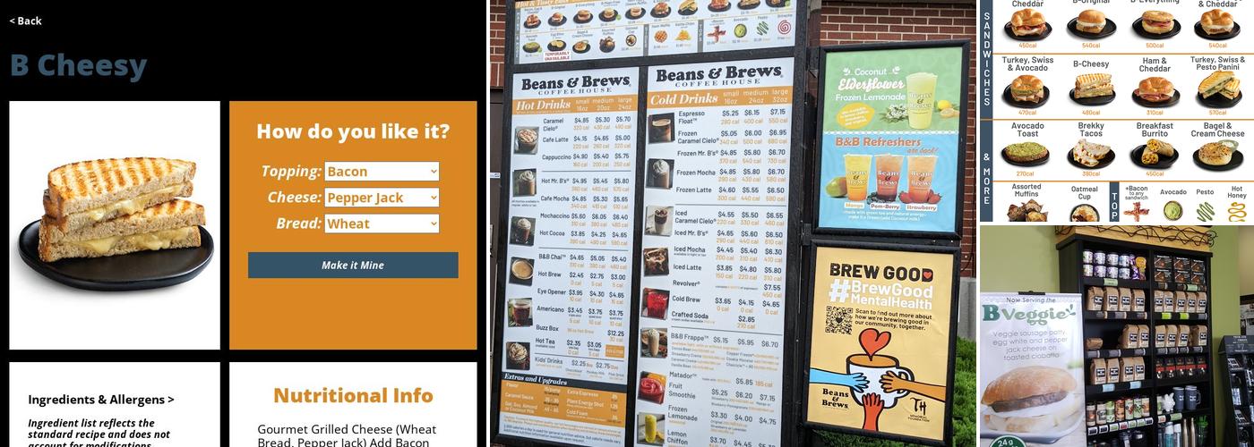 Beans & Brews Coffeehouse Menu