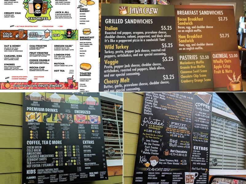 Java Crew Menu