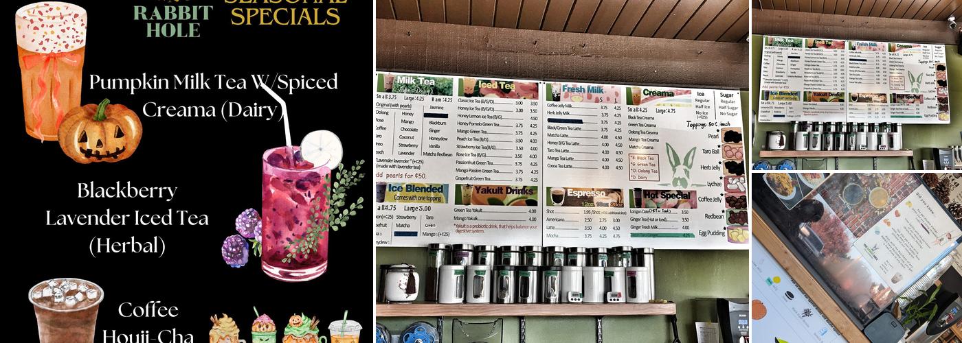 The Rabbit Hole Tea Bar Menu