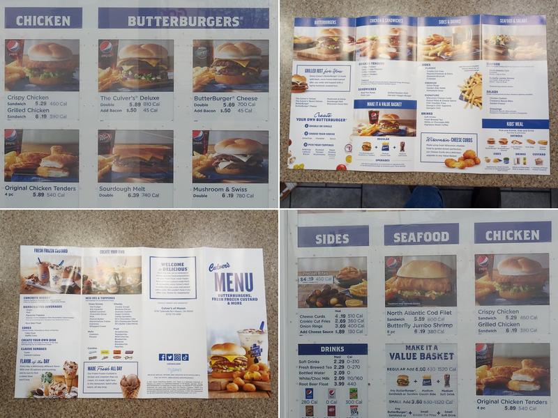 Culver’s Menu
