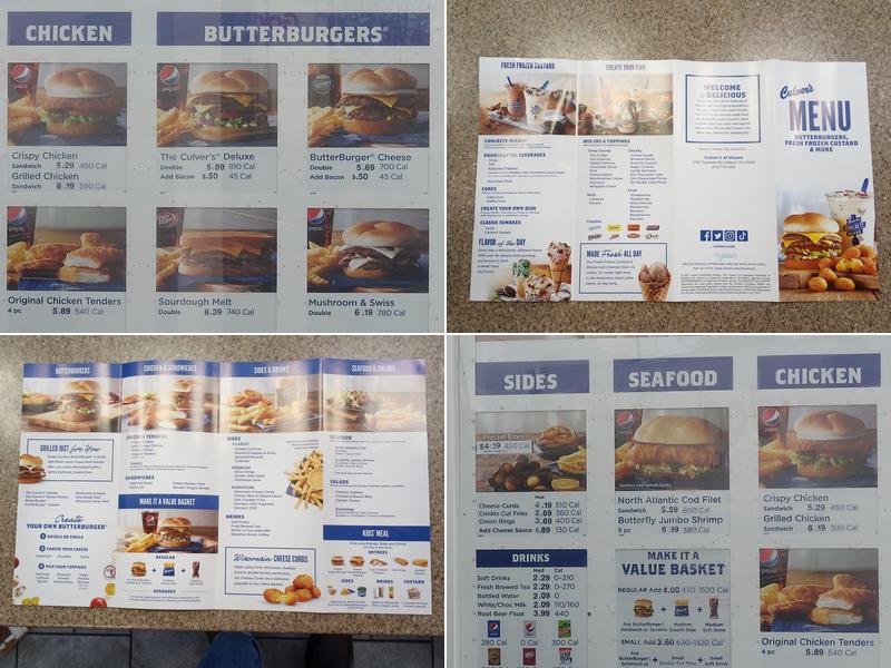 Culver’s Menu