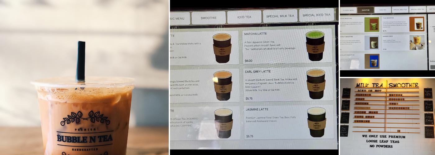 Bubble N Tea Menu