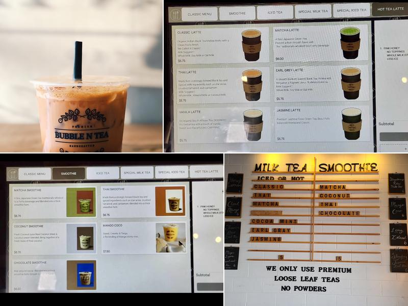Bubble N Tea Menu