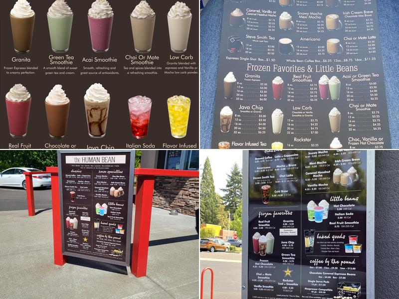 The Human Bean Menu