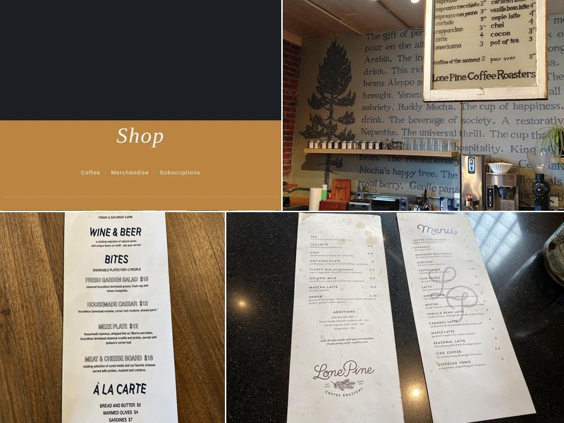 Lone Pine Coffee Roasters Menu