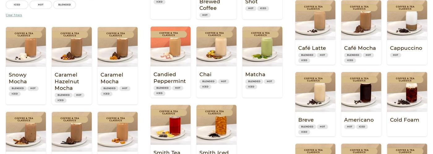 The Human Bean Menu