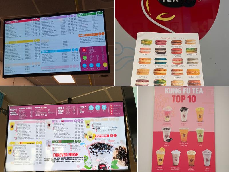 Kung Fu Tea Menu