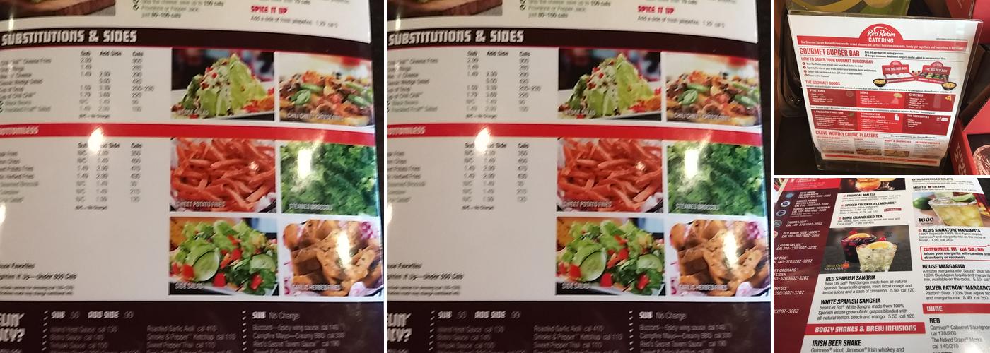 Red Robin Gourmet Burgers and Brews Menu