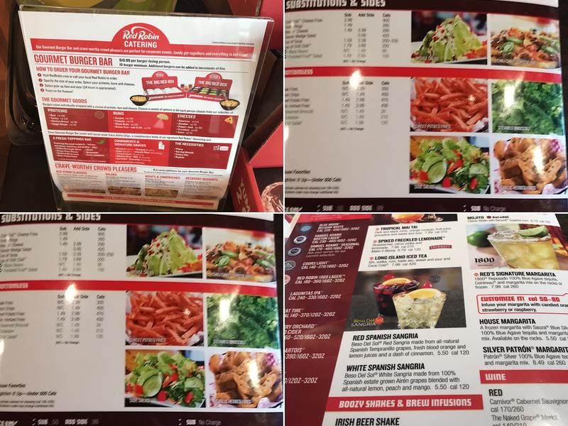Red Robin Gourmet Burgers and Brews Menu