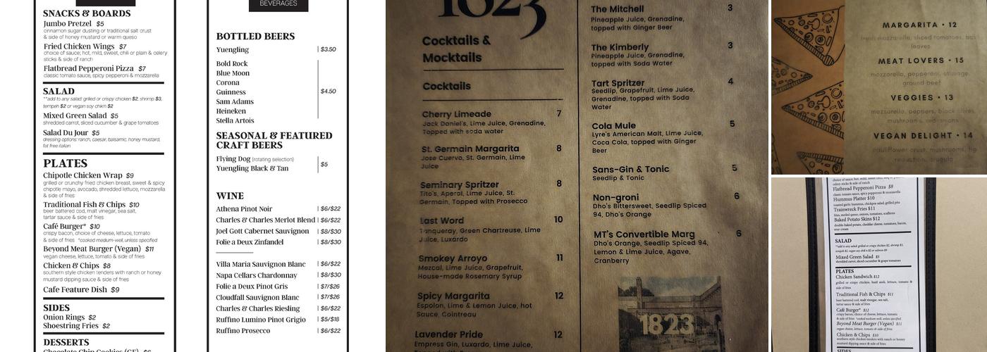 1823 Menu