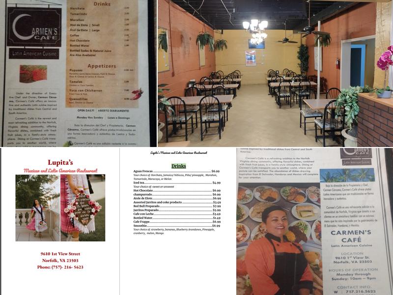 Lupita's Mexican and Latin American Restaurant Menu