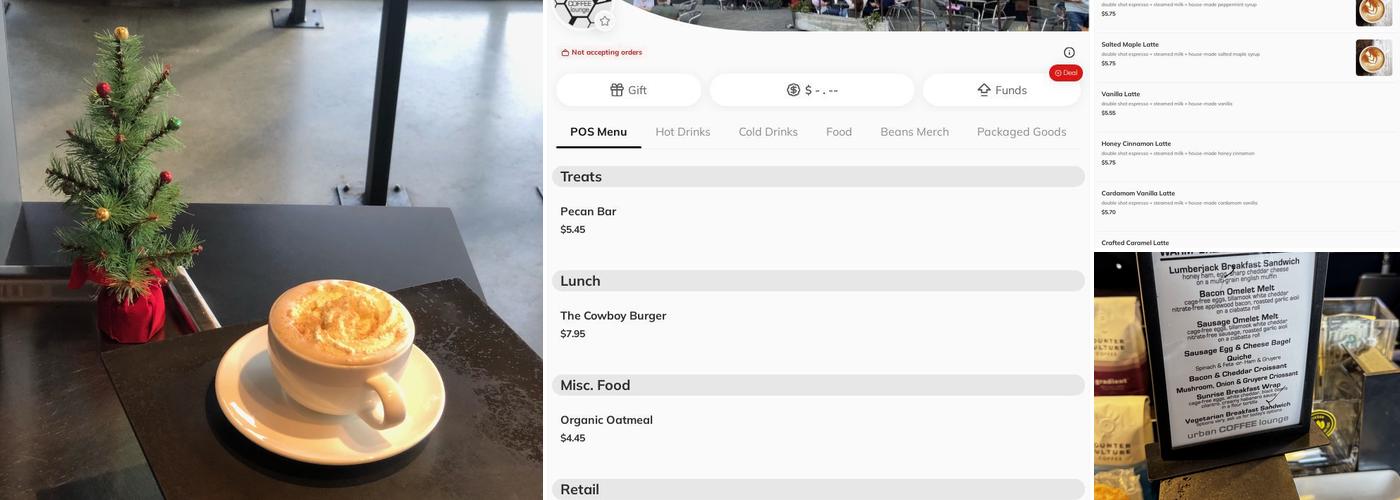 urban COFFEE lounge Menu