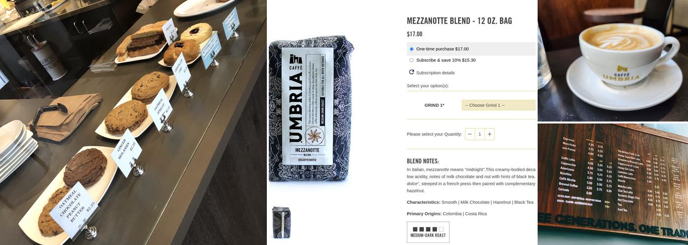 Caffe Umbria Olive Way Menu