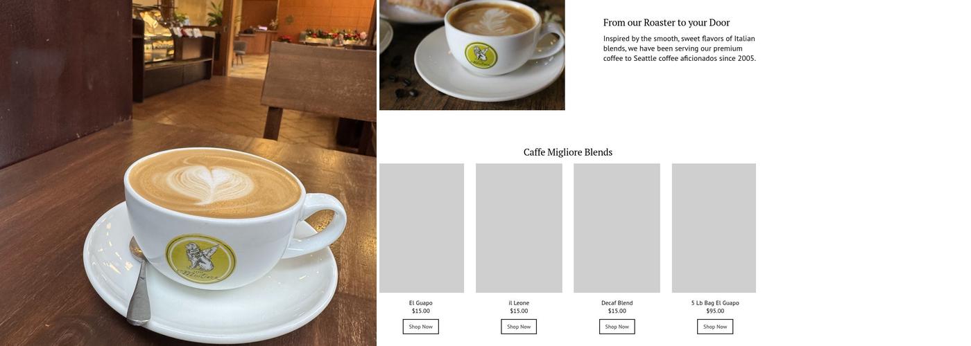 Caffe Migliore. Menu
