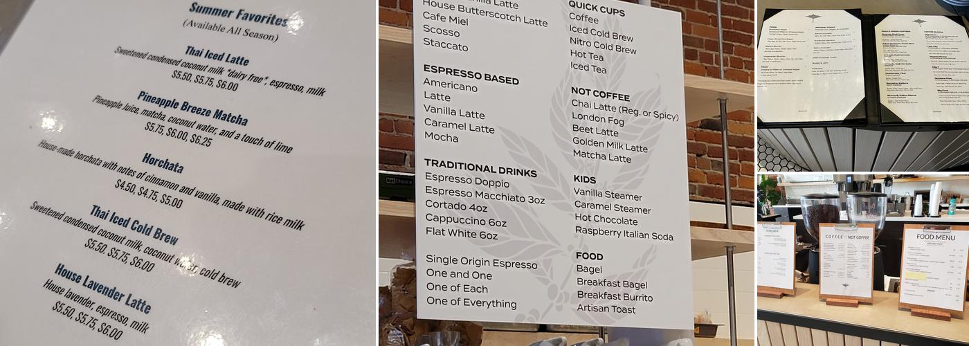Indaba Coffee Menu