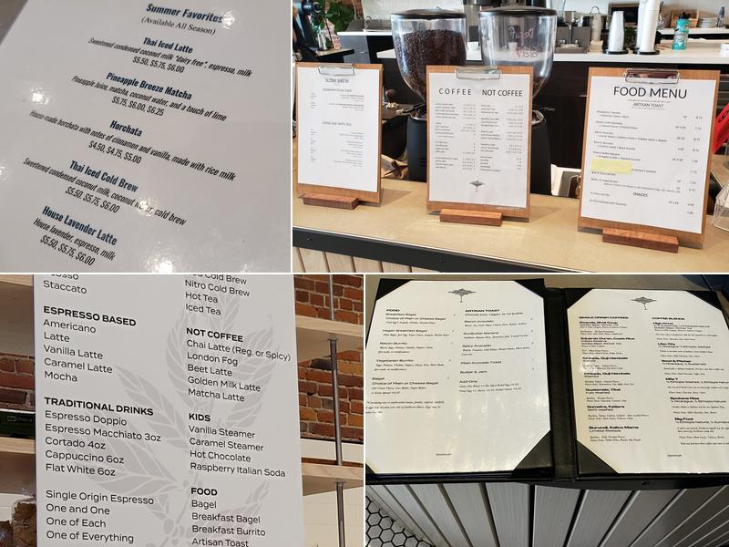 Indaba Coffee Menu