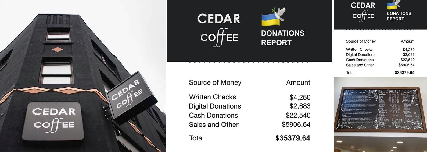 Cedar Coffee Menu