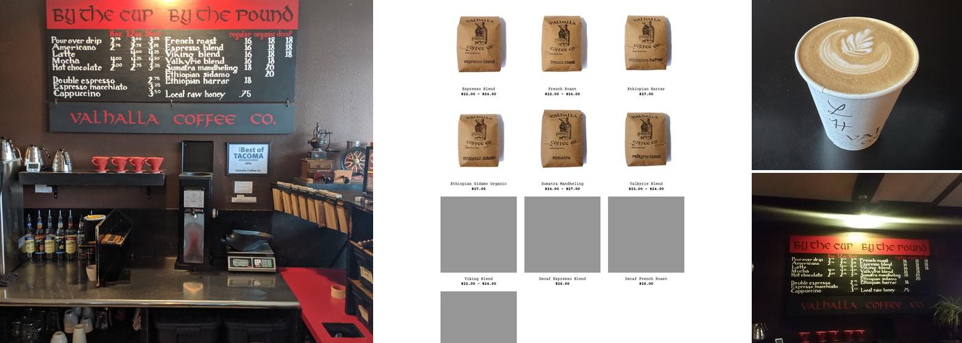 Valhalla Coffee Co. Menu