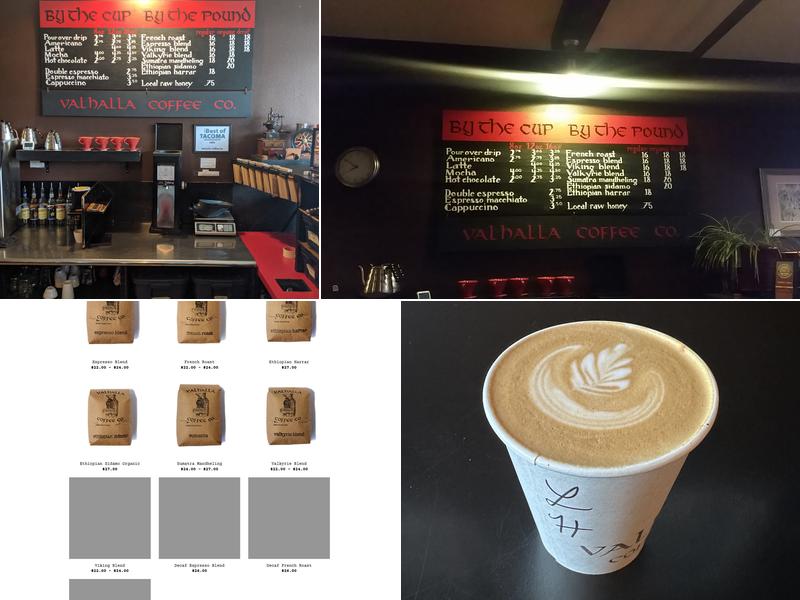 Valhalla Coffee Co. Menu