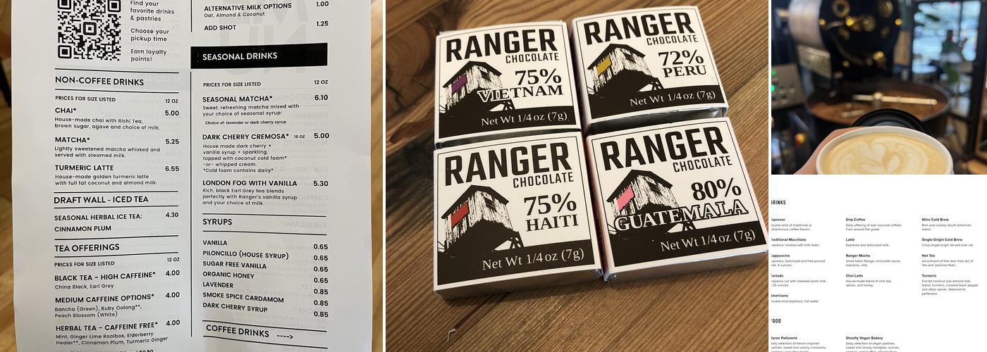 Relevant Coffee Menu