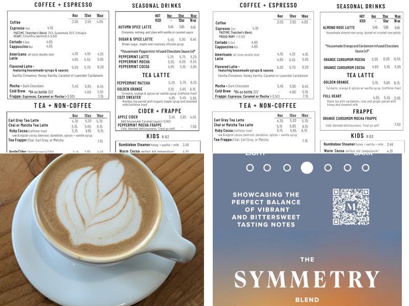 Thatcher's Coffee Menu