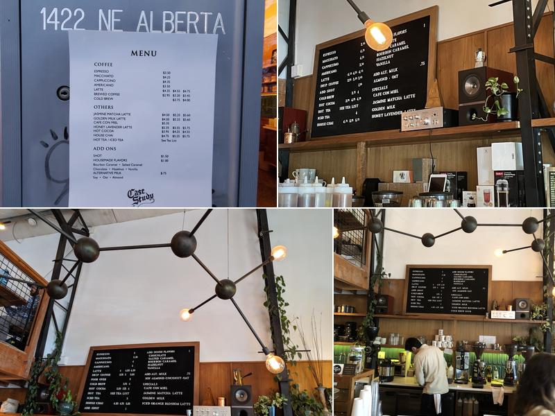 Case Study Coffee Roasters Menu