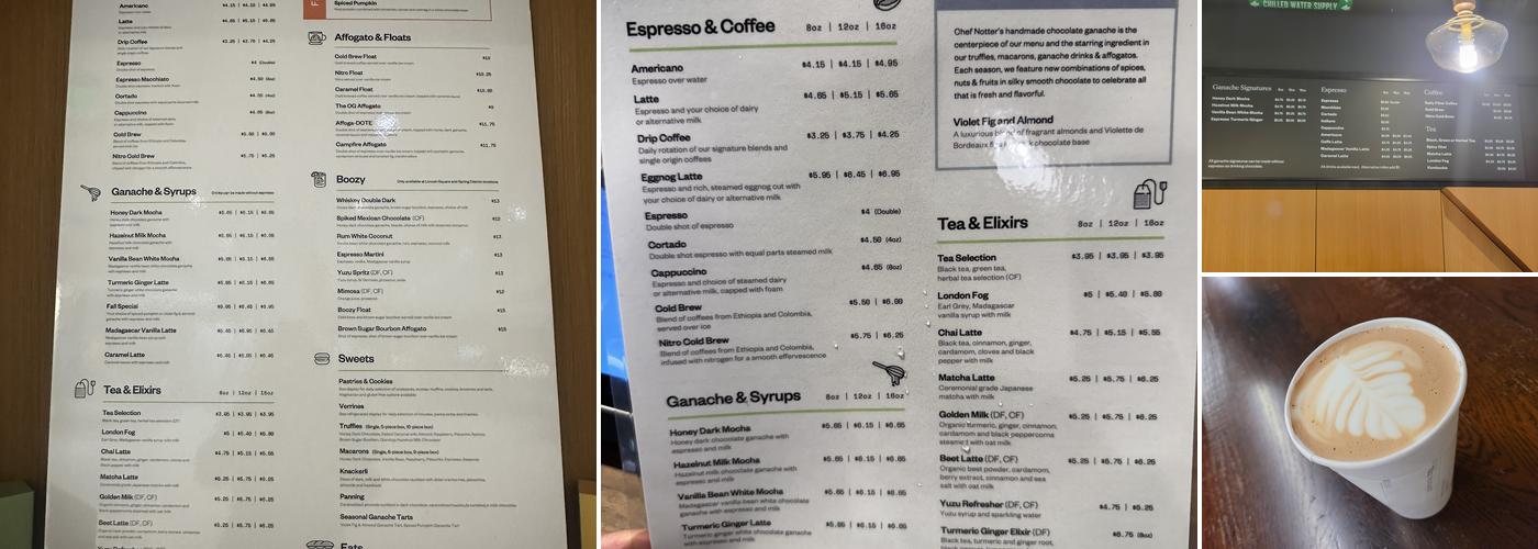 Dote Coffee Bar Menu