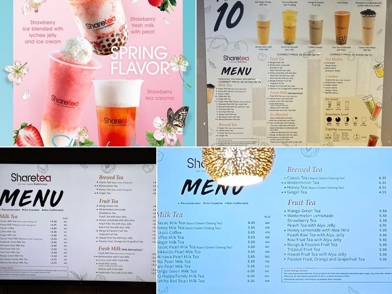 Sharetea Menu