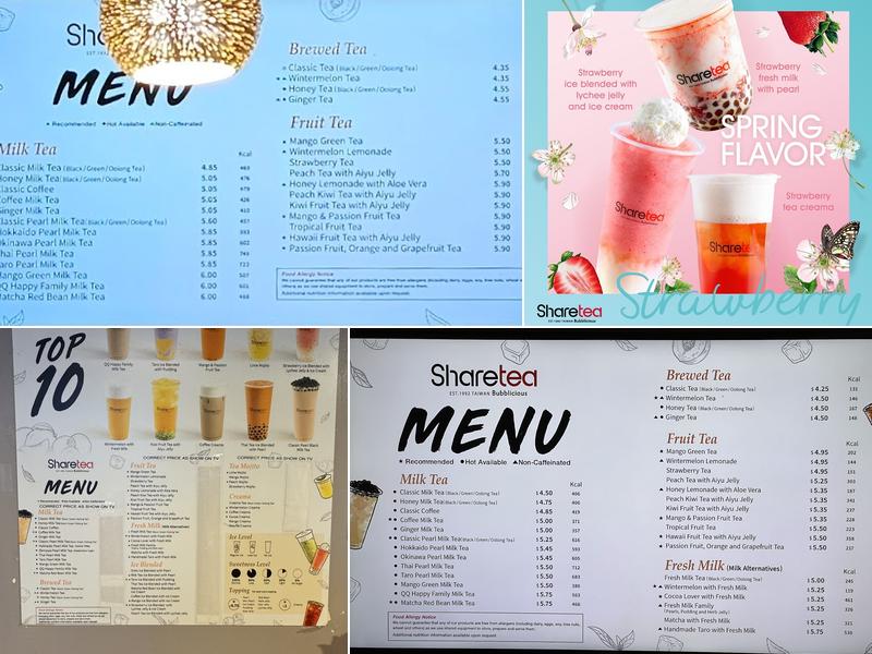 Sharetea Menu