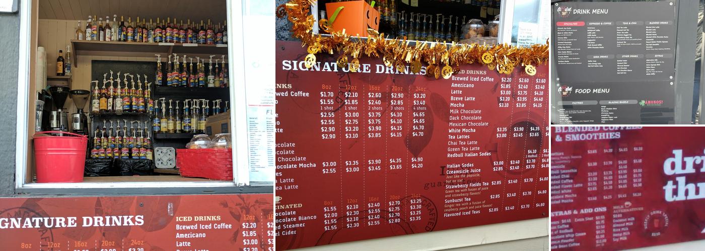 Amoré Coffee Menu