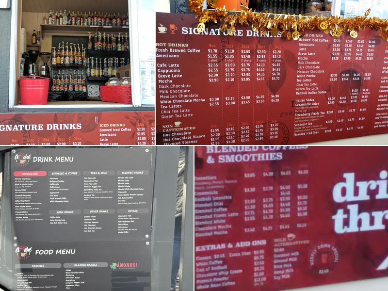 Amoré Coffee Menu