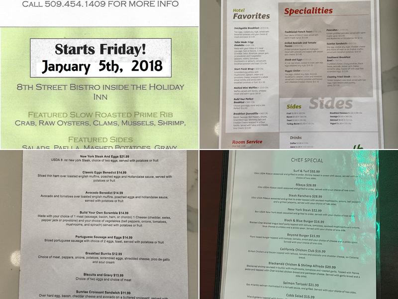 8th Street Bistro Menu