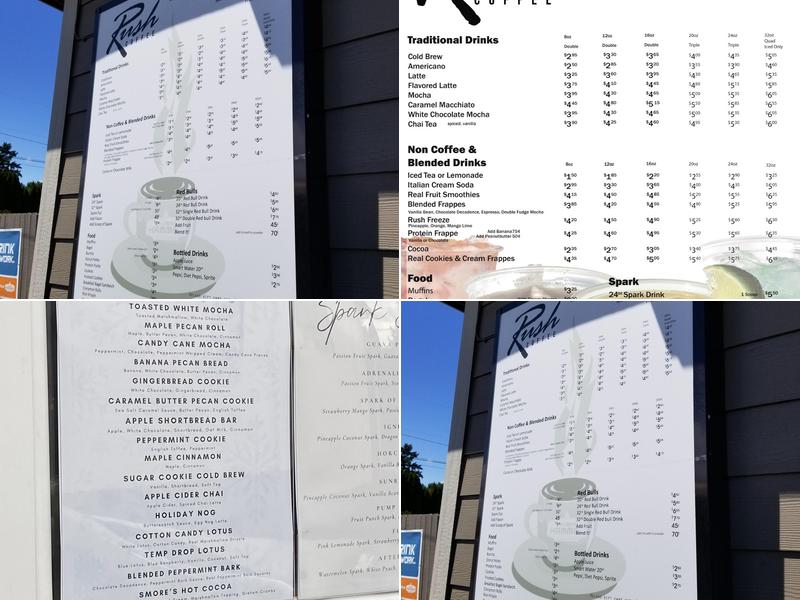 Rush Coffee Menu