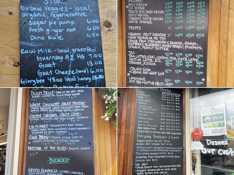 The Green Beanery. Menu