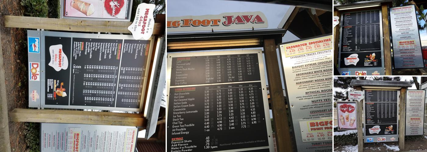 BigFoot Java Menu