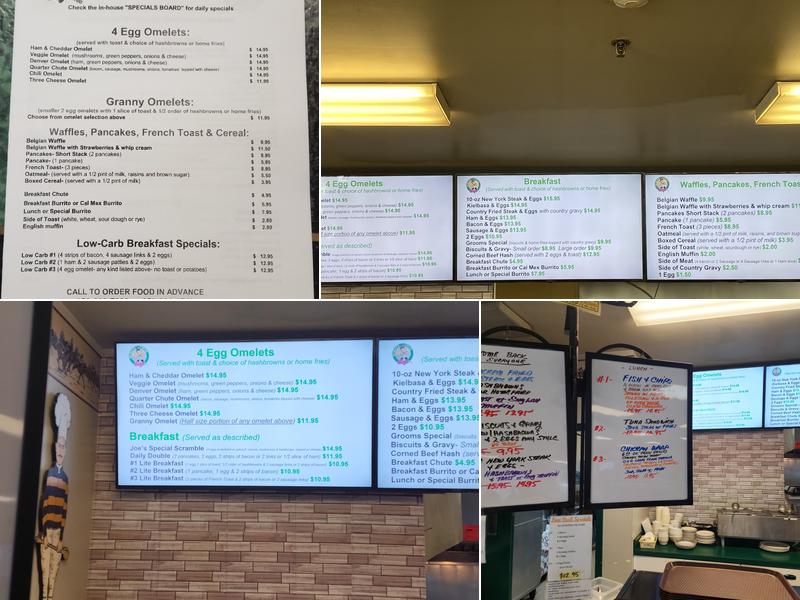Quarter Chute Cafe Menu