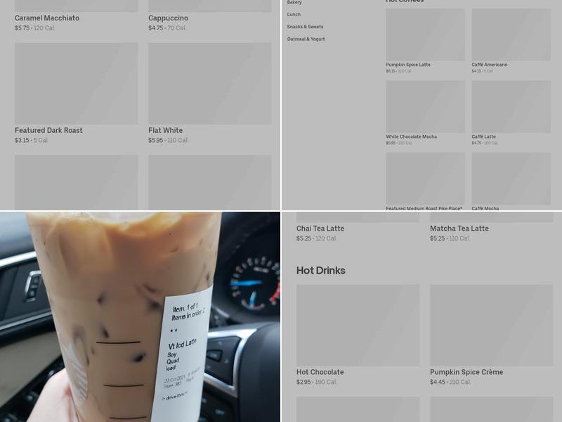 Starbucks Menu