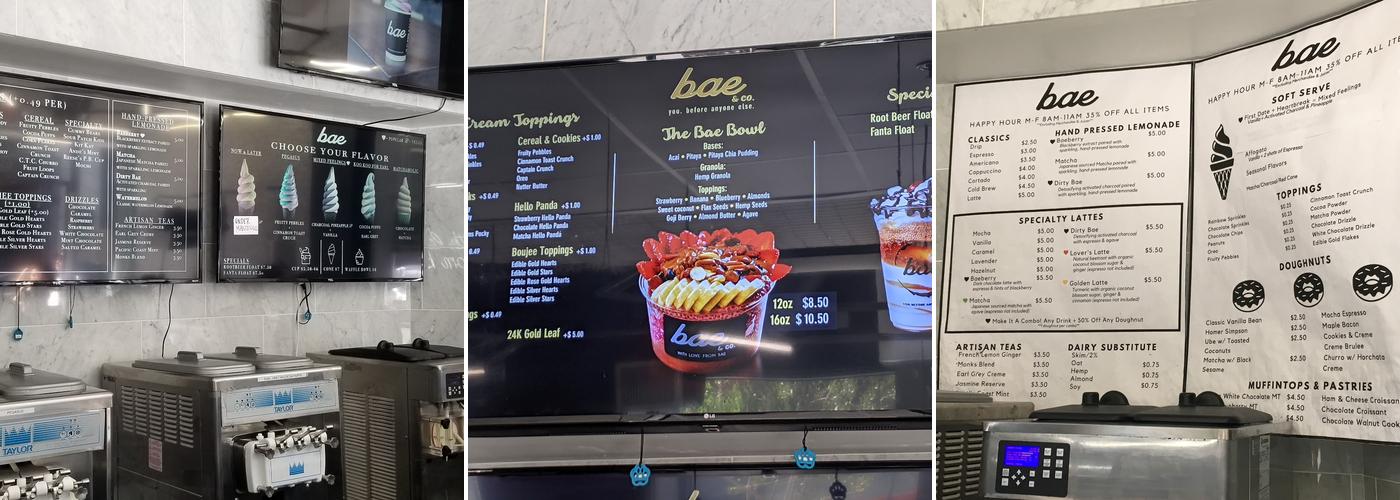 Bae & Co. Menu