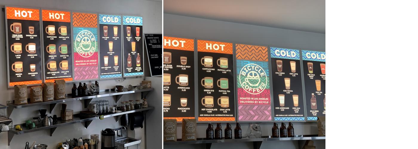 Bicycle Coffee LA Cafe + Roastery Menu