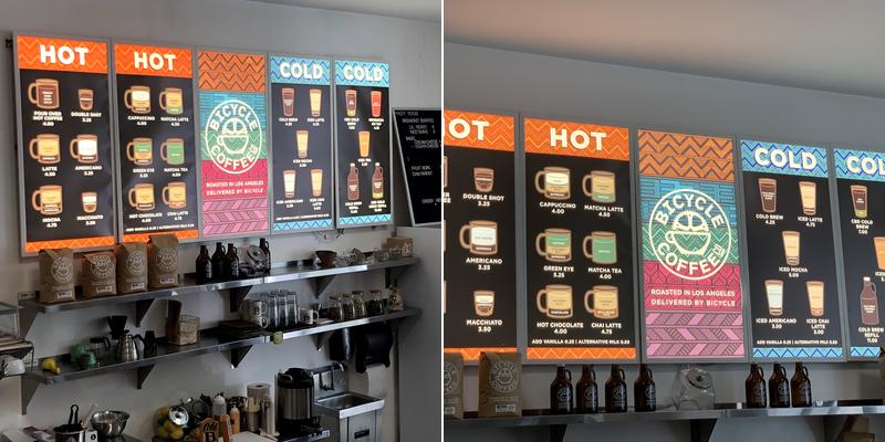 Bicycle Coffee LA Cafe + Roastery Menu